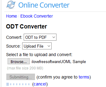 Online Converter ODT to PDF