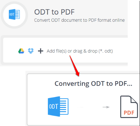 PDFCandy odt to pdf