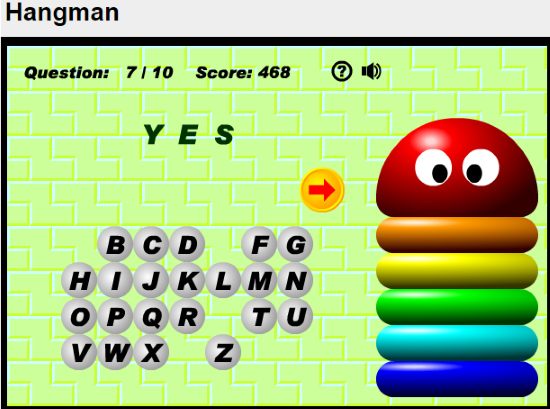 PrimaryGames- online Hangman game