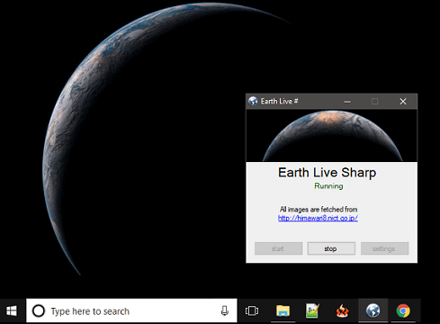 Set Live View of Earth as Desktop Wallpaper