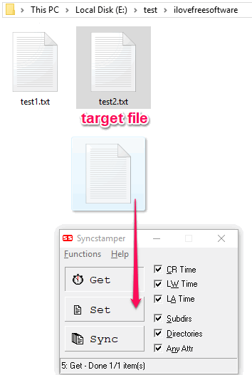 Syncstamper target file