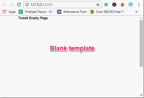 Tweak template blank