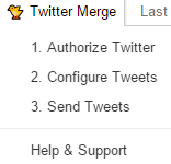 Twitter-merge-google-sheets-options
