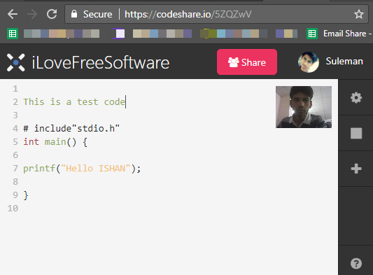 code share video chat