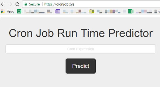 cron job predictor interface
