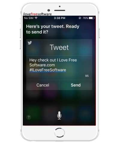 how to post tweets using siri