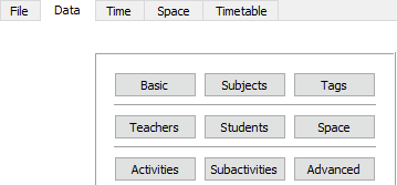 free timetabling software- data section