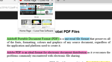 highlight pdf files in microsoft edge