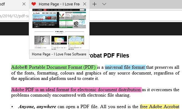 til stede Hverdage isolation How To Highlight PDF Files In Microsoft Edge