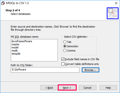 mssql choose database