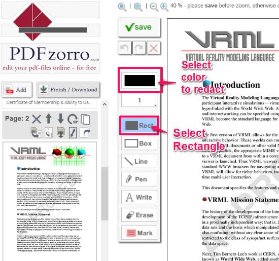 redact pdf documents