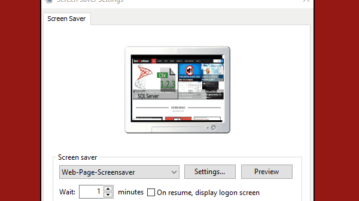 set webpage as screensaver in windows 10