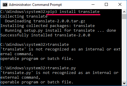 translate install