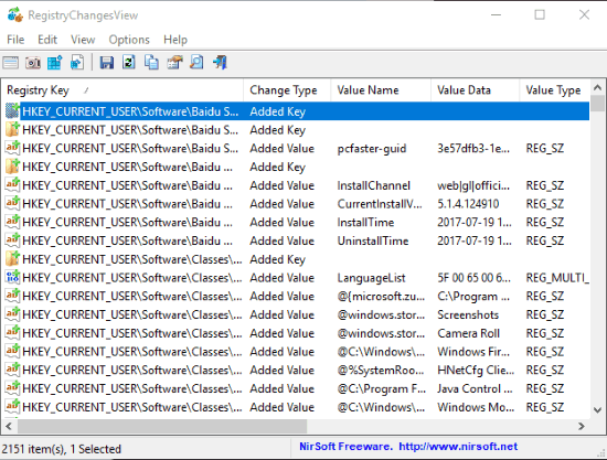 RegistryChangesView- interface