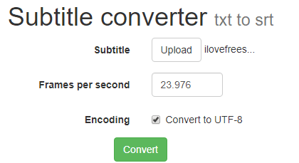 Subtitle Converter