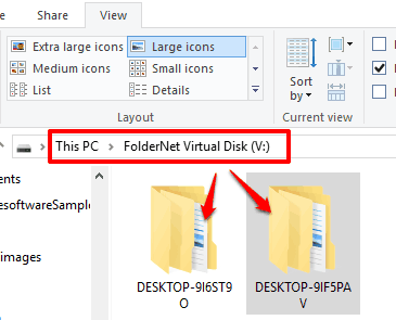 access virtual drive and folders of connected pcs