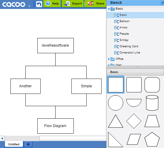 cacoo-draw flow diagram online