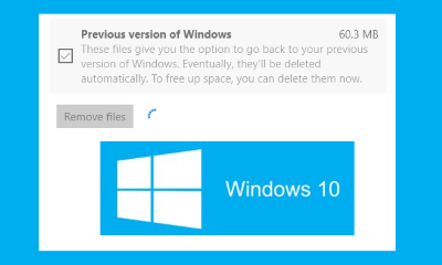 how to delete previous version of windows using settings app