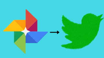 how to upload new google photos to twitter
