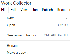 make a copy of work collector