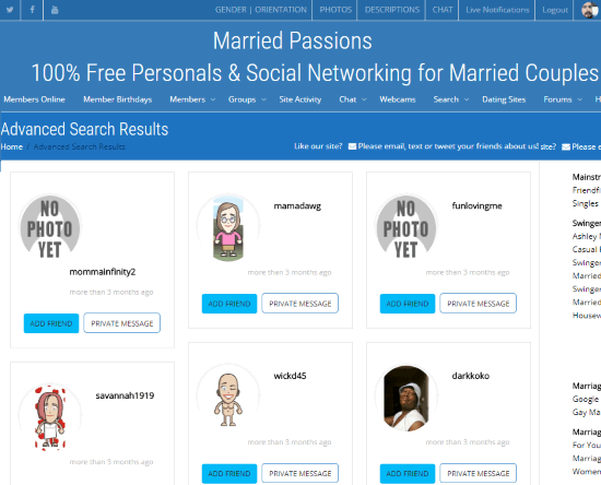 married passions- online free dating website for married couples