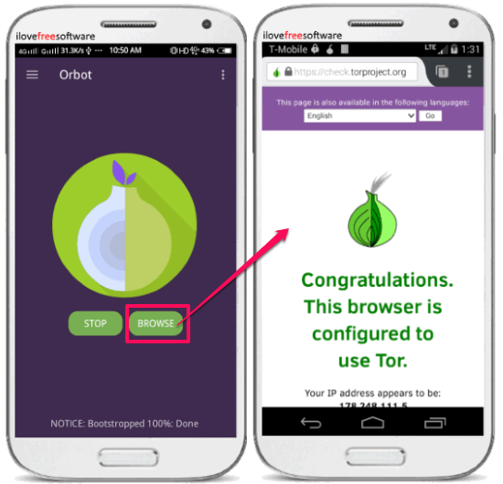 orfox- browser with tor support