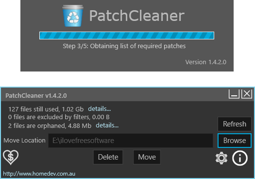 patchcleaner starting up