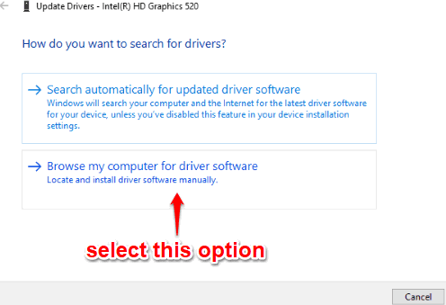 select second option