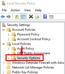 select security options
