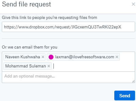 send file request