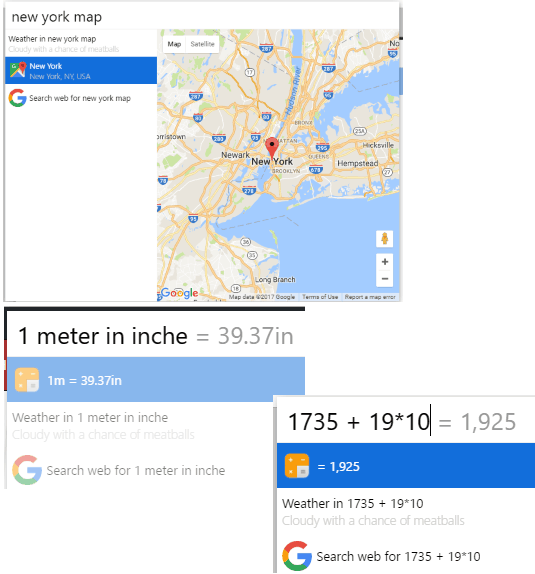 show map perform calculations etc