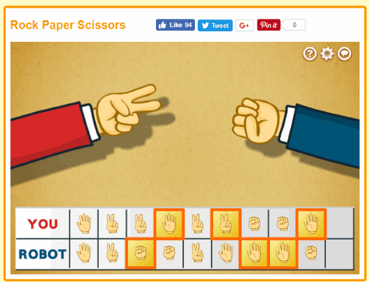 Rock Paper Scissors Novel Games website
