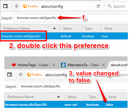 change value of browserzoomsitespecific to false