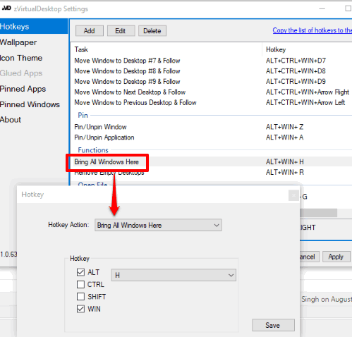 create custom hotkey