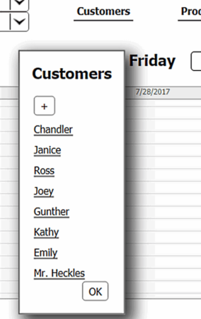 Customers List - Salon Scheduling Software