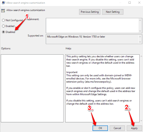 select disabled option and save