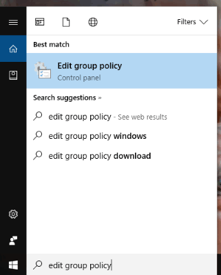 start group policy