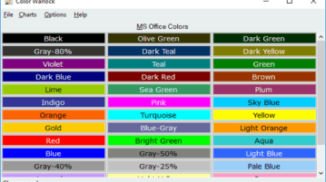 Color Chart Maker Software with Color Picker, Copy Hex Color Codes