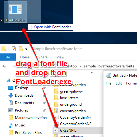 FontLoader software