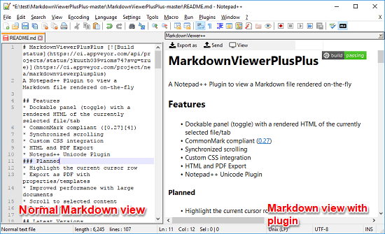 How to View Markdown File in Notepad++ Export as PDF HTML