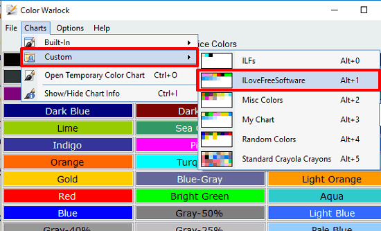 color warlock custom user charts