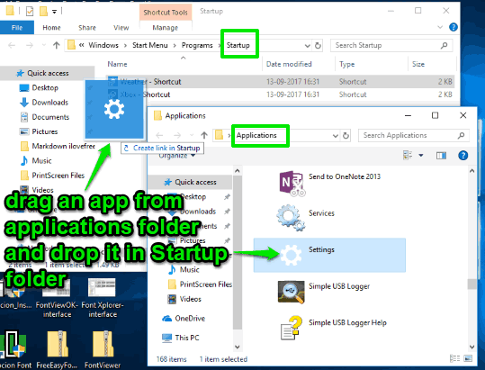 drag an app from applications folder and drop it in startup folder