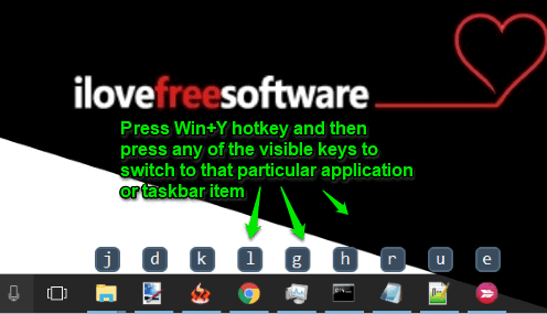 press main hotkey and then key to switch to an application