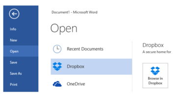 save files from ms word, excel, and powerpoint to dropbox
