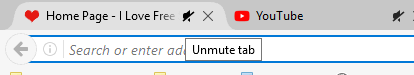 unmute a website using volume icon visible on tab