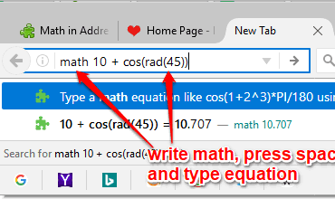 write math and start typing equation