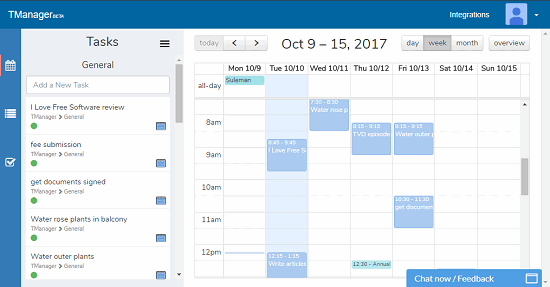 Calendar with Task Manager & Google Calendar, Trello Integration