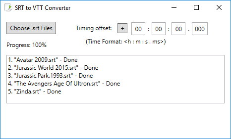 SRT to VTT Converter Software for Windows