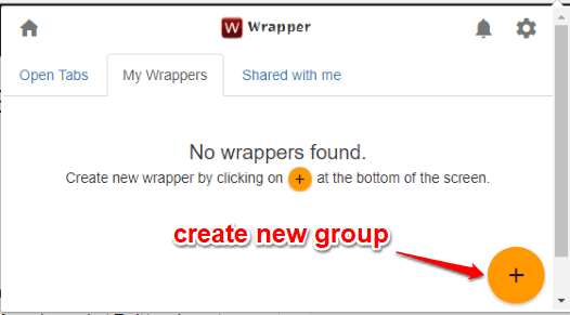 create group to add tabs