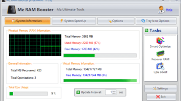 free RAM booster software for Windows to speed up your pc